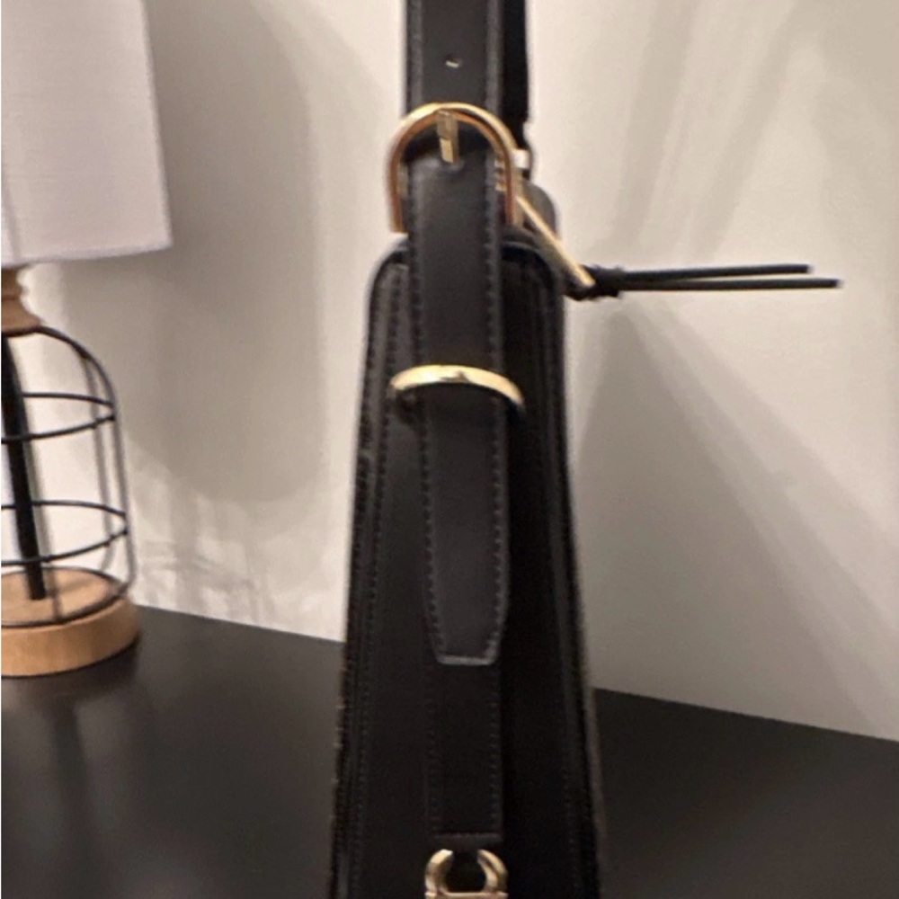 Calvin Klein Brown Monogram Crossbody with Gold Accents - Picture 3 of 9